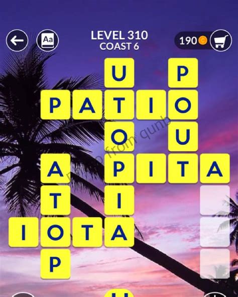 wordscape 310|Wordscapes Level 310, Coast 6.